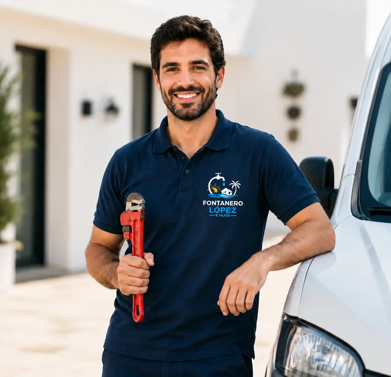Técnico reparando una fuga de agua en Benalmádena y Torremolinos